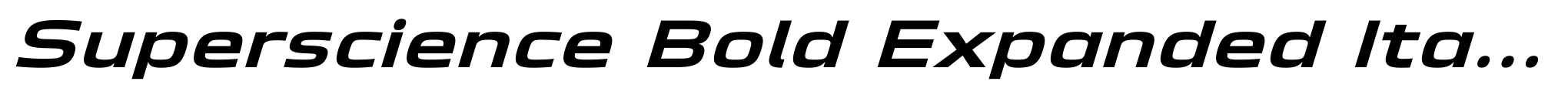 Superscience Bold Expanded Italic image